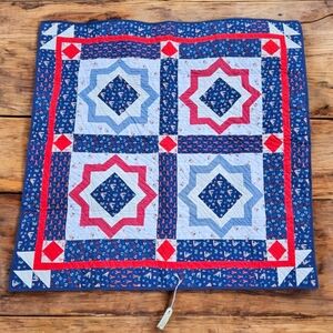 NWT ALL HANDMADE detailed Patchwork Quilt For Wall Or Table 41x41 One Of A Kind!